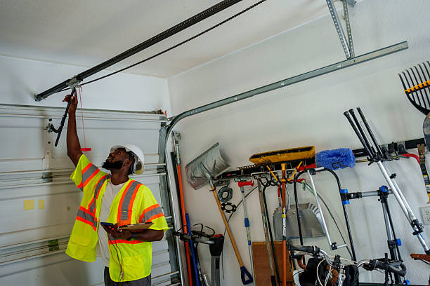 Professional Garage Door Panel Replacement technician working in Mayodan, NC